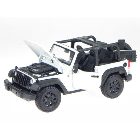 JEEP WRANGLER 2014 BLANCO A ESCALA 1:18